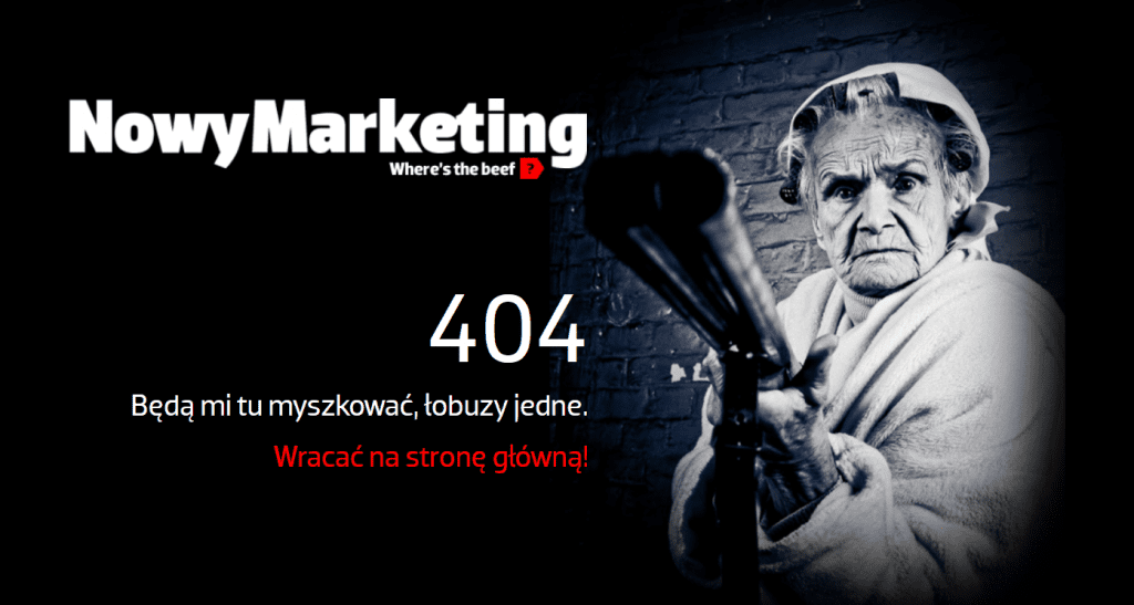 Stronę błędu 404 na NowyMarketing.pl